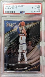 2019-20 Panini Select RJ Barrett #235 Courtside RC Rookie Card Gem Knicks PSA 10 - Picture 1 of 2
