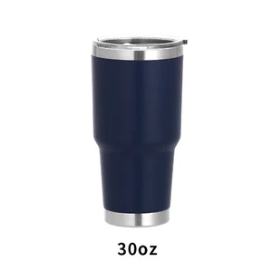 30 Oz Double Walled Vacuum Coffee Mug, Stainless Steel Tumbler With Lid (Blue) - Picture 1 of 3