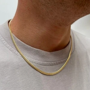 23Kt Gold Chain - Gold Cuban Link Chain - Mens Gold Chains -mens gold ring - Picture 1 of 5