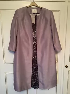 Jacques Vert Size 20 Purple Dress And Long Jacket Outfit Wedding/Occasion - Picture 1 of 8