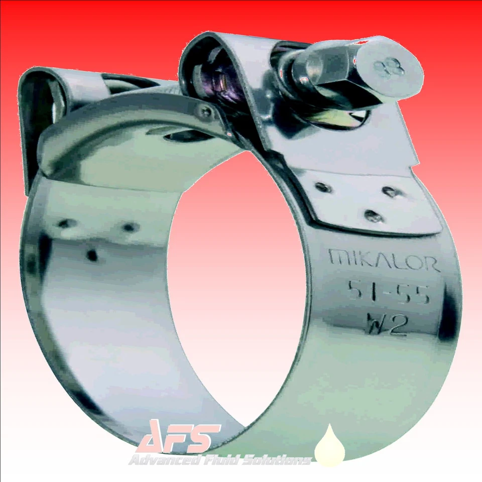 W2 Mikalor Stainless Supra Heavy Duty Hose Clamp Exhaust Pipe Turbo Clamps AFS