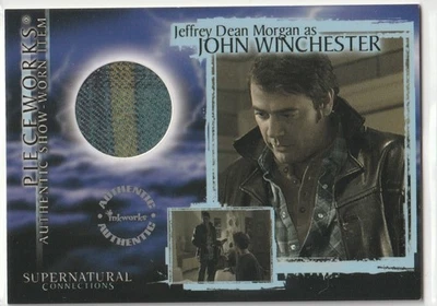 Camisa Supernatural Connections Pieceworks Card usada por Jeffrey Dean Morgan PW3 Foto 1 de 2