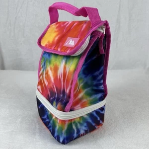 Borsa Porta Pranzo Isolata Zona Artica 2 Scomparti Tie-Dye Lunch Box Doppia Chiusura - Foto 1 di 5