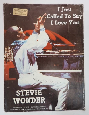Stevie Wonder  sheet music I Just Called to Say I Love You  piano vocals guitar - Image 1 of 2