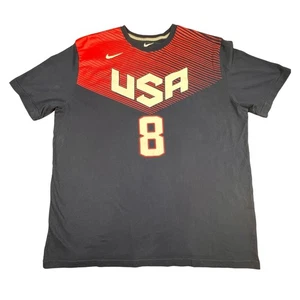 Nike USA Paul George #8 Basketball T-Shirt XXL Red Graphic Tee vintage 2014 NBA - Picture 1 of 6