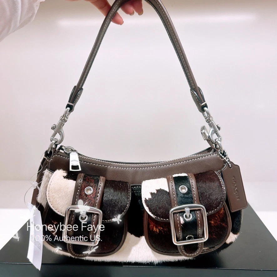 Coach Ashton Bag With Cow Print CCC83 (THE PRINT MAY BE VARY)