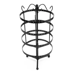 144 Holes Rotating Earring Display Jewelry Rack Holder Stand Black TOU - Picture 1 of 15
