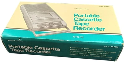 Grabadora de cinta de casete portátil Realistic CTR-73 en caja original Foto 1 de 2