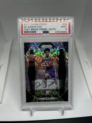2017-18 Panini Prizm - De'Aaron Fox #24 Fast Break Prizm Autographs (AU, RC) - Image 1 of 2