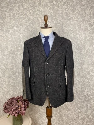 Montecore Dark Gray Wool Linen Unlined Italian Sport Coat 40, EU 50 - Image 1 of 4