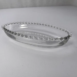 "Plato de pepinillo Imperial Glass CandleWick Relish 8 3/8"" ovalado excelente estado" - Imagen 1 de 10