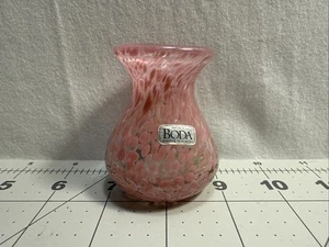 Kosta Boda Ulrica Hydman Vallien Vase Schweden Kunstglas rosa gepunktet signiert & num - Bild 1 von 5