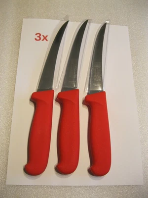 3X SICO Ausbeinmesser gebogen semi-flex Schlachtermesser Fleisch Filetiermesser