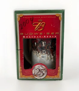 2004 Budweiser Holiday Stein 25th Anniversary w/ Box & COA (Gift Ready) - Picture 1 of 6