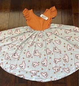 *NWT* DotDotSmile Size 8/10 Halloween Ghosts Empire Dress - Picture 1 of 5
