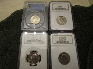 (4) BETTER THAN GEMS WASHINGTON QUARTERS 3 NGC & 1 PCGS 1989-D MS-66+ - Picture 1 of 9