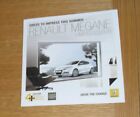 Renault Megane Limited Edition Brochure Flyer 2013 Knight & Red Bull Racing RB8