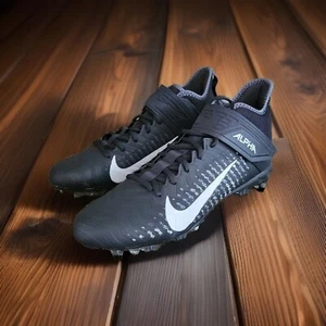 Mens 11 - Nike Alpha Menace Pro 2 Mid Football Cleats Black White New - Picture 1 of 8