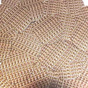Round Sequin 1.5" Orange Silver Rocaille Seed Bead Print Metallic Paillettes - Picture 1 of 2
