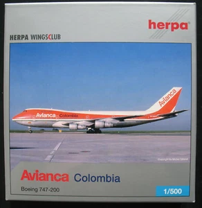 Herpa Wings 501408 - Boeing 747-200 Avianca Colombia - Avión 1:500 - Imagen 1 de 3