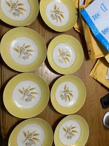 VINTAGE Century Service Autumn Gold Set of Eight Fruit/Dessert Bowls 8 Inch - Picture 1 of 4