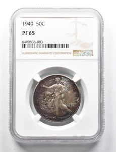 PF65 1940 Walking Liberty Half Dollar NGC Insane Tone *0526 - Picture 1 of 3