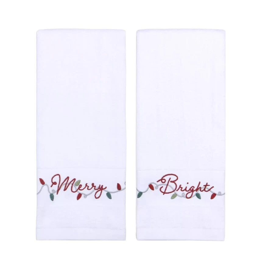 Juego de toallas de mano de baño St. Nicholas Square Merry & Bright de 2 piezas Foto 1 de 1