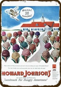 1951 HOWARD JOHNSON'S Ice Cream Restaurant VinLook DECORATIVE REPLICA METAL SIGN - Picture 1 of 1