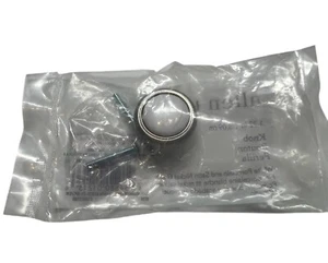 Allen + Roth 1-1/4" White Porcelain & Satin Nickel Cabinet Knob 1 Knob & Screw - Picture 1 of 3