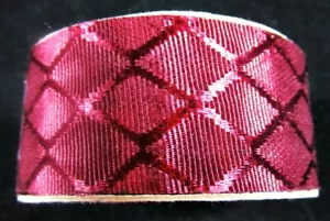 Band #17 Neu Vintage MSI Burgunderrot Schraffur Diamant Handwerk 10 Meter Breite 1-3/8 Zoll - Bild 1 von 3