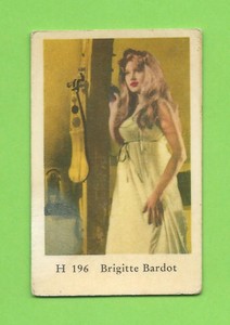1961 Dutch Gum Card H #196 Brigitte Bardot