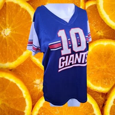 NFL 女式蓝色 #10 曼宁纽约巨人队 V 领球衣 L 码 — 第 1/4 张图片