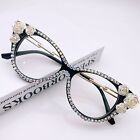 Okulary do czytania Ręcznie robione Bling Rose Strass Czytnik dla kobiet Okulary 0,50 ~ 6,00 G