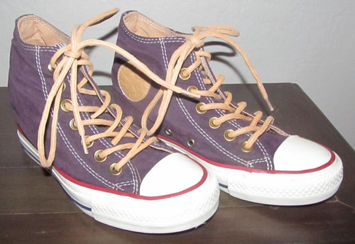 Converse Chuck Taylor Lux cuneo nascosto viola pelle scamosciata 551618C donna USA taglia 5