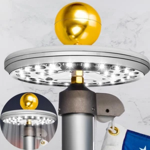 136LED Solar Powered Flag Pole Light Auto Active Super Bright Outdoor Waterproof - Picture 1 of 7