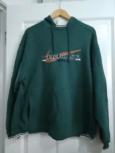 Vintage Nike Rare Swoosh Hoodie "Made in USA" Dark Green Jumper Sweatshirt - Picture 1 of 8