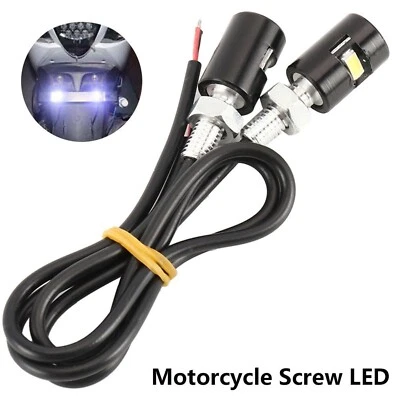 2Pcs Universal LED Number Plate Tail Tidy Lights Car Motorcycle Bolt Light Lamp - Image 1 of 4