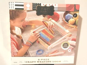 FAO SCHWARZ 8 STCK. HANDWERK WEBSTUHL HOBBYS HANDWERK AB 4+ WIEDERVERWENDBARER HOLZRAHMEN - Bild 1 von 8
