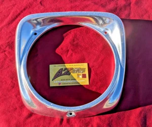 Vintage 1961-1966 Ford Truck Headlight bezel LH chrome trim aluminum F100 F250 - Picture 1 of 9