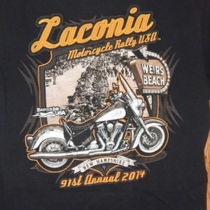 De colección. Camiseta WEIRS BEACH, LACONIA MOTO RALLY L/XL suave ANGUSTIADA Rara - Imagen 1 de 3