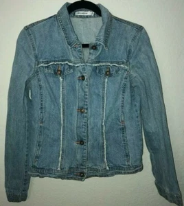 Good American Women's Size 2/3 Blue Jean Denim Button Jacket - Picture 1 of 8