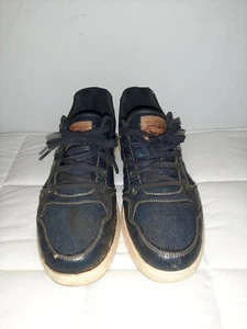 Levi Strauss Men's Tennis Shoes Size 9.5 Denim and Leather Lace up - Picture 1 of 7