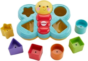 Fisher-Price Butterfly Shape Sorter, Baby Shape Sorter Toy with Different Colour - Picture 1 of 3