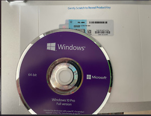 MIlCROSOFT Windows10 pro PROFESSlONAL 64 BIT DVD PRODUCT KEY 10 GENUINE NEW