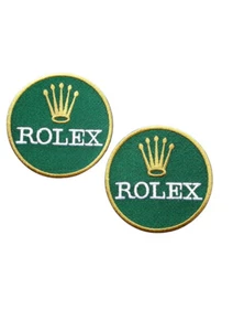 2PCS Rolex Watch Logo Patch - Motorsport Iron-On Sew-On Embroidered Badge Patch - Picture 1 of 6