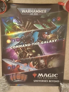 Warhammer 40K Magic the Gathering Commander Foil Rolled Poster NEW 40,000 GW - Picture 1 of 1