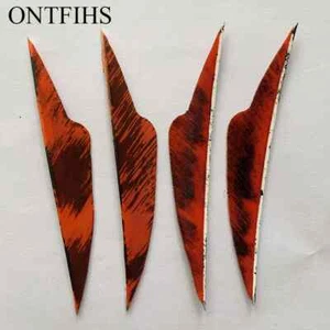 50Pcs ONTFIHS 4" Arrow Feathers Archery Fletches Ink Painting RW LW - Fangs - Picture 1 of 15