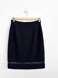 Designer Alexander Wang Black Cutout Trim Skirt Size US4 Aus 8 - Picture 1 of 8