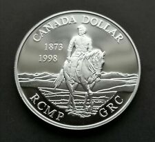 1998 Canada $1 Dollar RCMP 125th Anniversary Proof Sterling Silver Dollar 