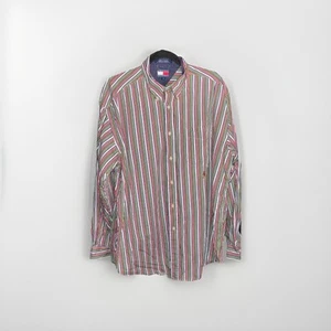 Tommy Hilfiger Vintage 90s Mens Large Colorful Striped Long Sleeve Button Shirt - Picture 1 of 10